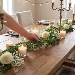 Love & Leaves Wire Leaf Garland for Weddings - 18 ft