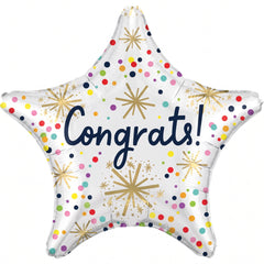 Sparkling Congrats Star Foil Balloon