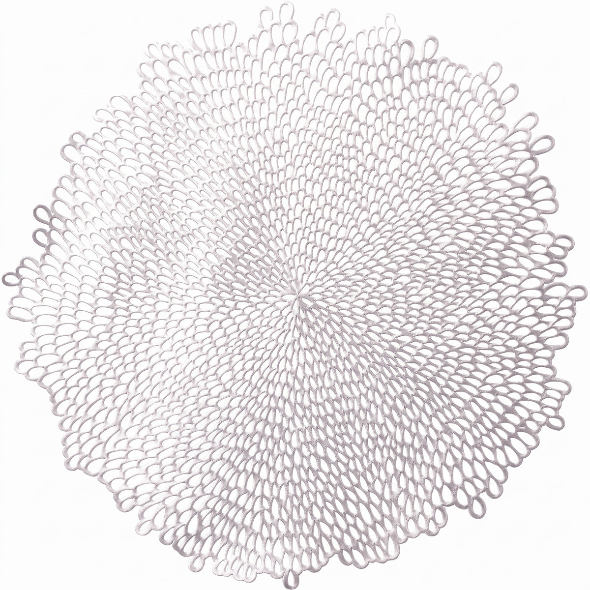 Elegant Blossom Vinyl Placemat with Metallic Finish, 15.5-Inch