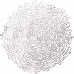 Elegant Blossom Vinyl Placemat with Metallic Finish, 15.5-Inch