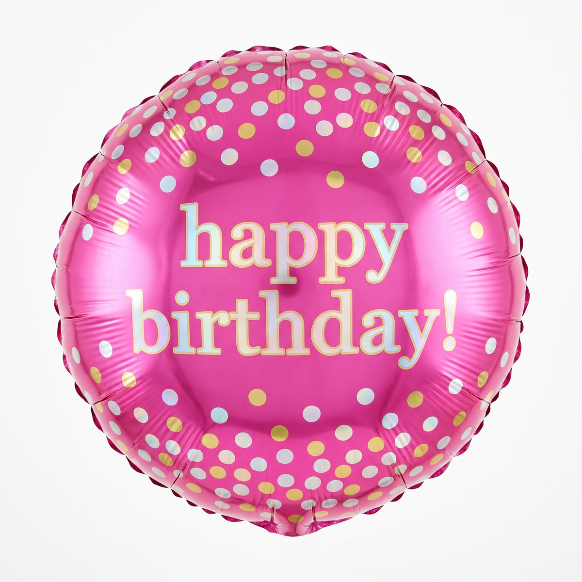 Festive Dotty Holographic Birthday Foil Balloon