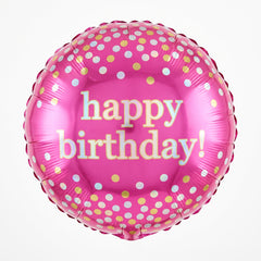 Festive Dotty Holographic Birthday Foil Balloon