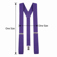 Purple Adjustable Y-Back Suspenders - Versatile Costume Accessory