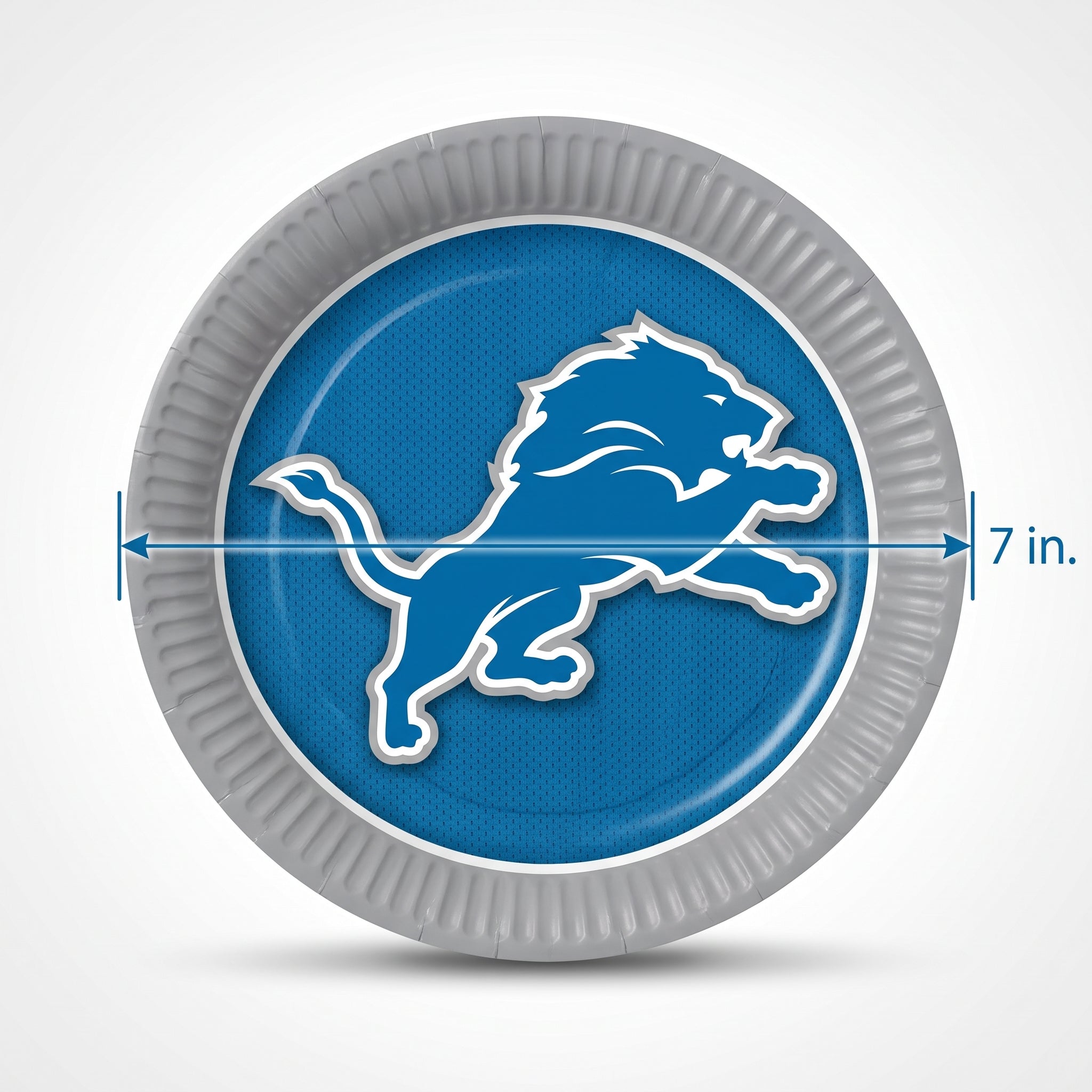 Detroit Lions 7" Round Paper Plates - NFL Party Supplies