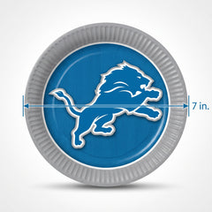 Detroit Lions 7" Round Paper Plates - NFL Party Supplies
