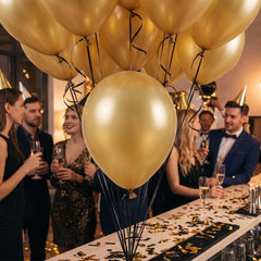 Gold Pearl Latex Balloons - 12" Round, 15 Pack