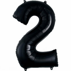 Black Number "2" SuperShape Foil Balloon | 34"