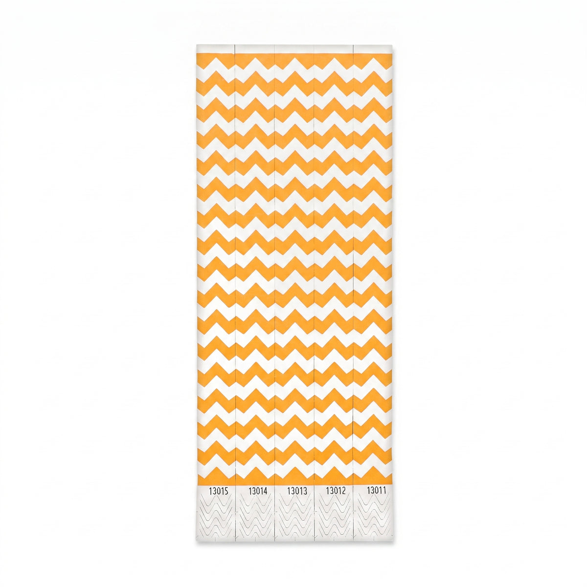 Chevron Waterproof Wristbands - Orange, 500 Count