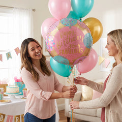 "Happy Birthday, Stay Fabulous" 18-Inch Metallic Balloon