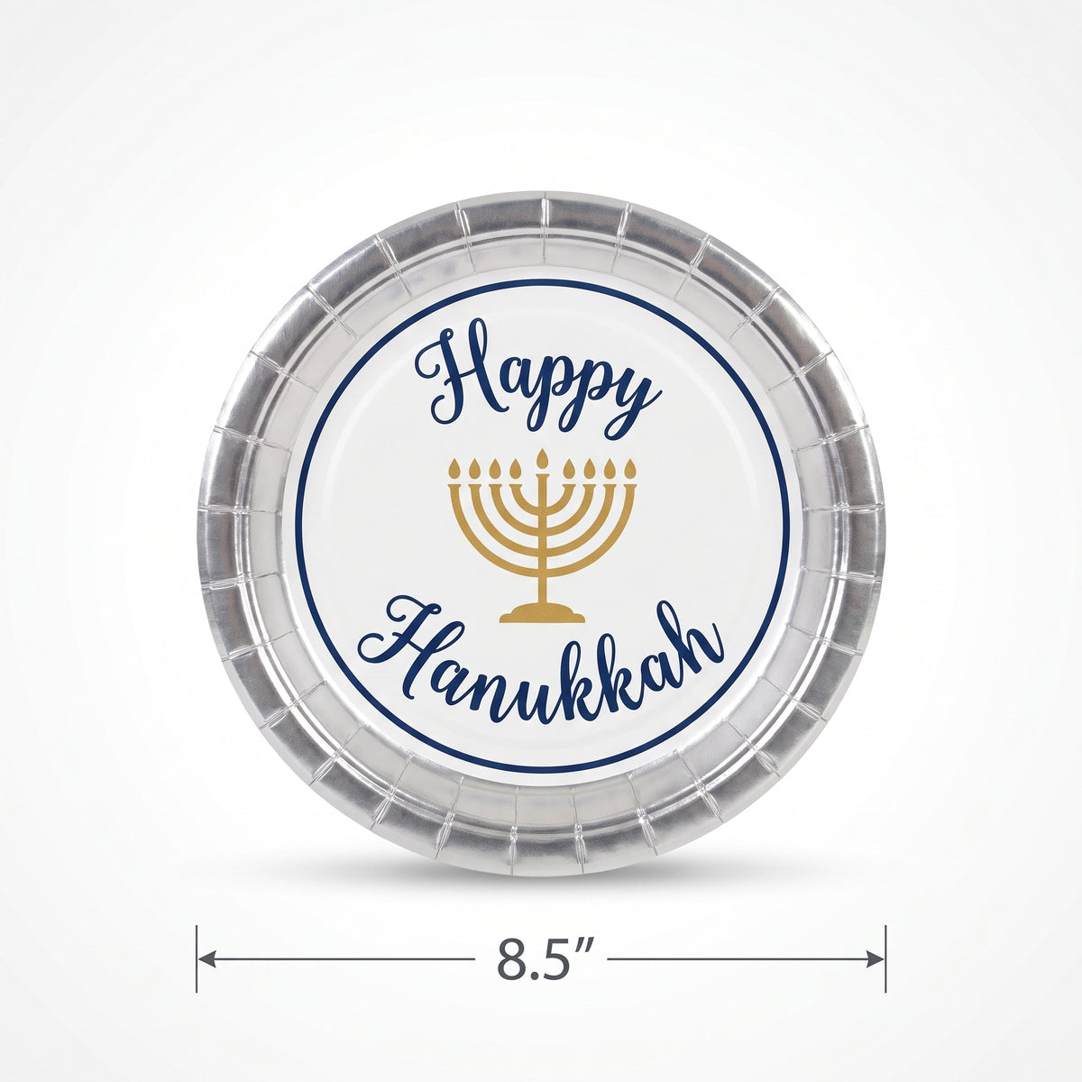 Festive Hanukkah Celebration 8.5" Paper Plates