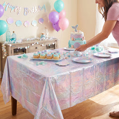 Luminous Iridescent Tablecover - 54" x 102"