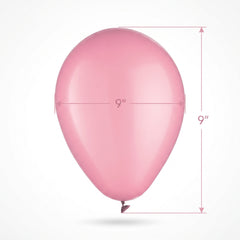 Bulk 9" New Pink Latex Balloons - 100 Count