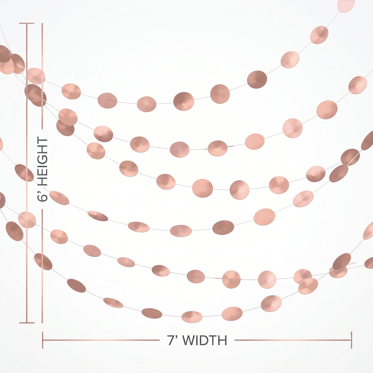 Rose Gold Metallic String Decorations