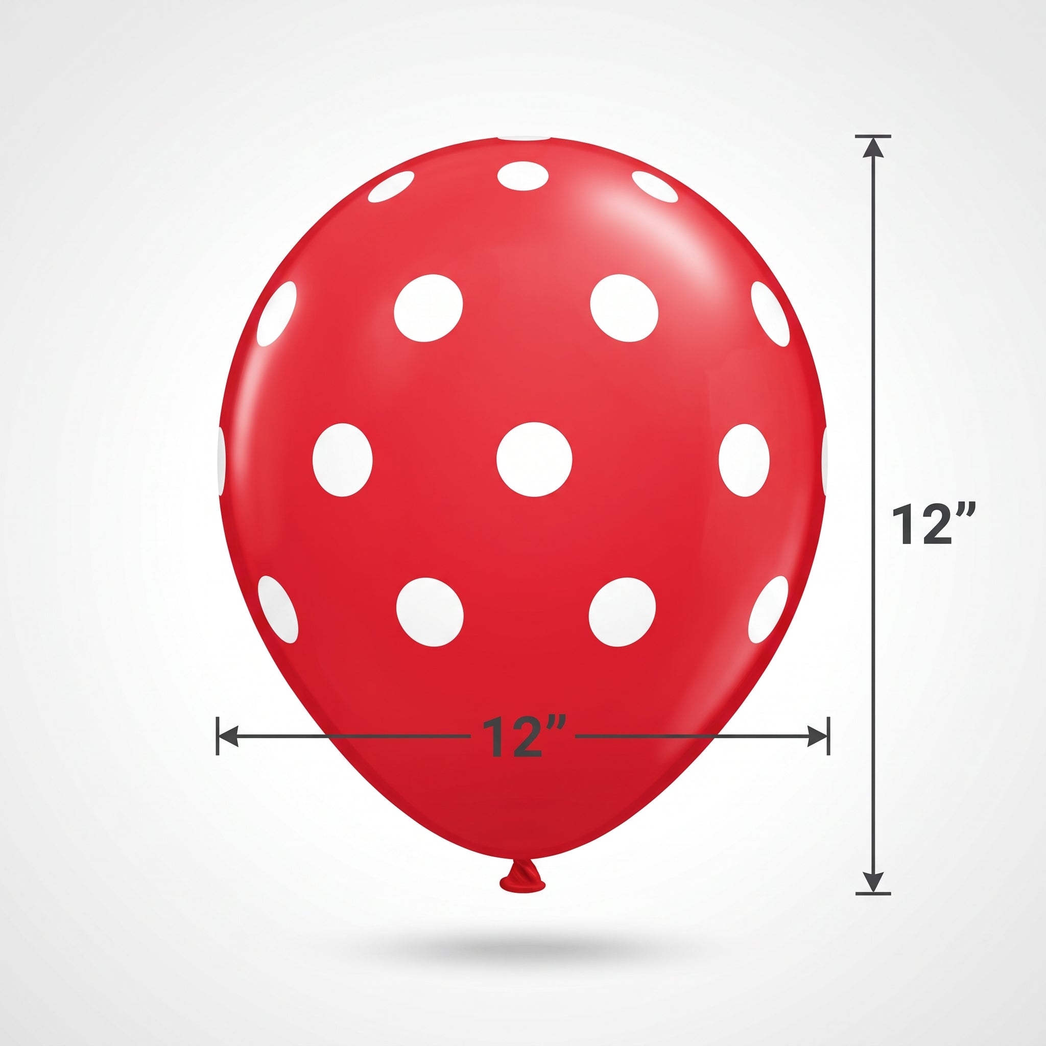 Red & White Polka Dot 12" Latex Balloons