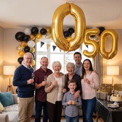 Gold Number 0 Foil Balloon - 50 Inch Metallic Celebration Decor