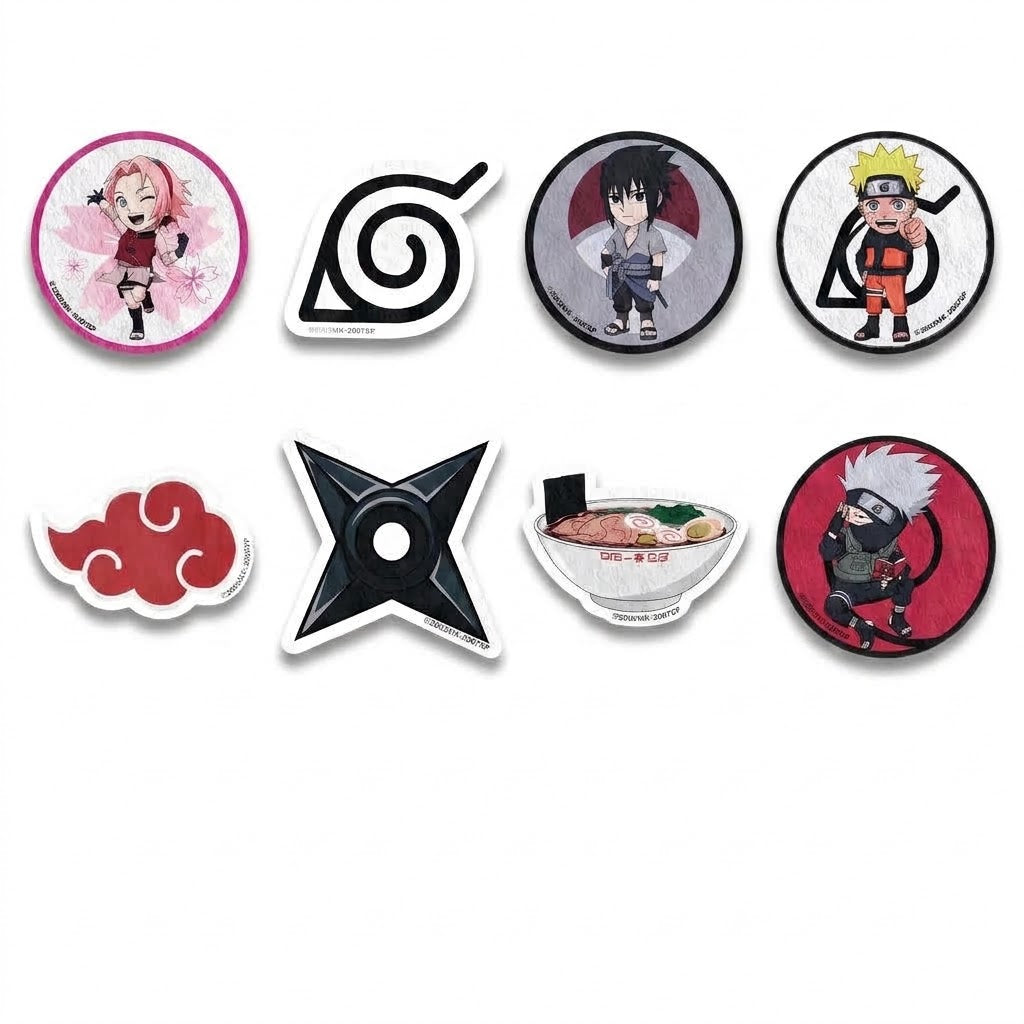 Naruto Anime Party Patches - 8 Count