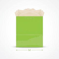 Glossy Kiwi Green Medium Gift Bag