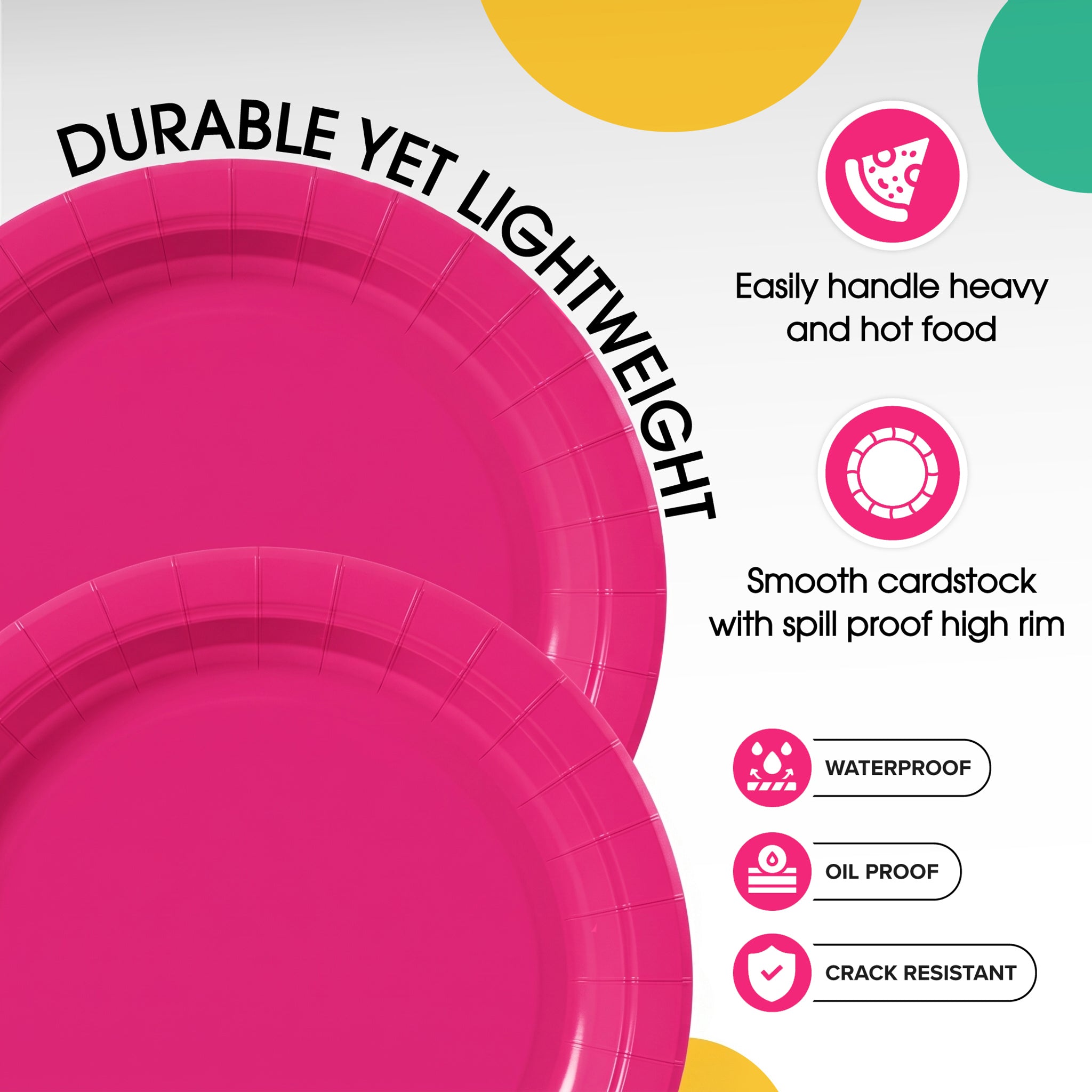 7 in. Cerise Paper Plates | 50 Ct.