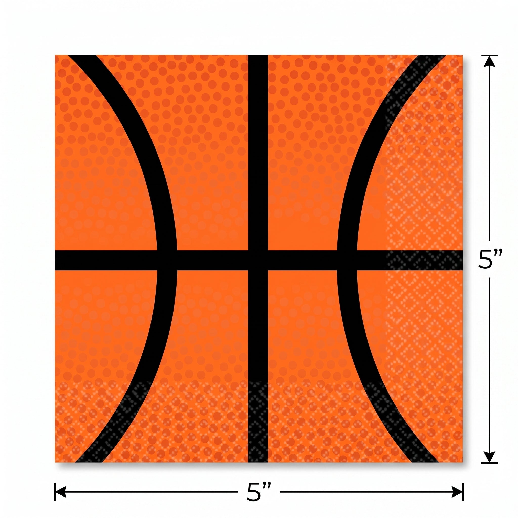 Nothin' But Net Basketball Beverage Napkins - 36 Pack - 5 In. X 5 In.