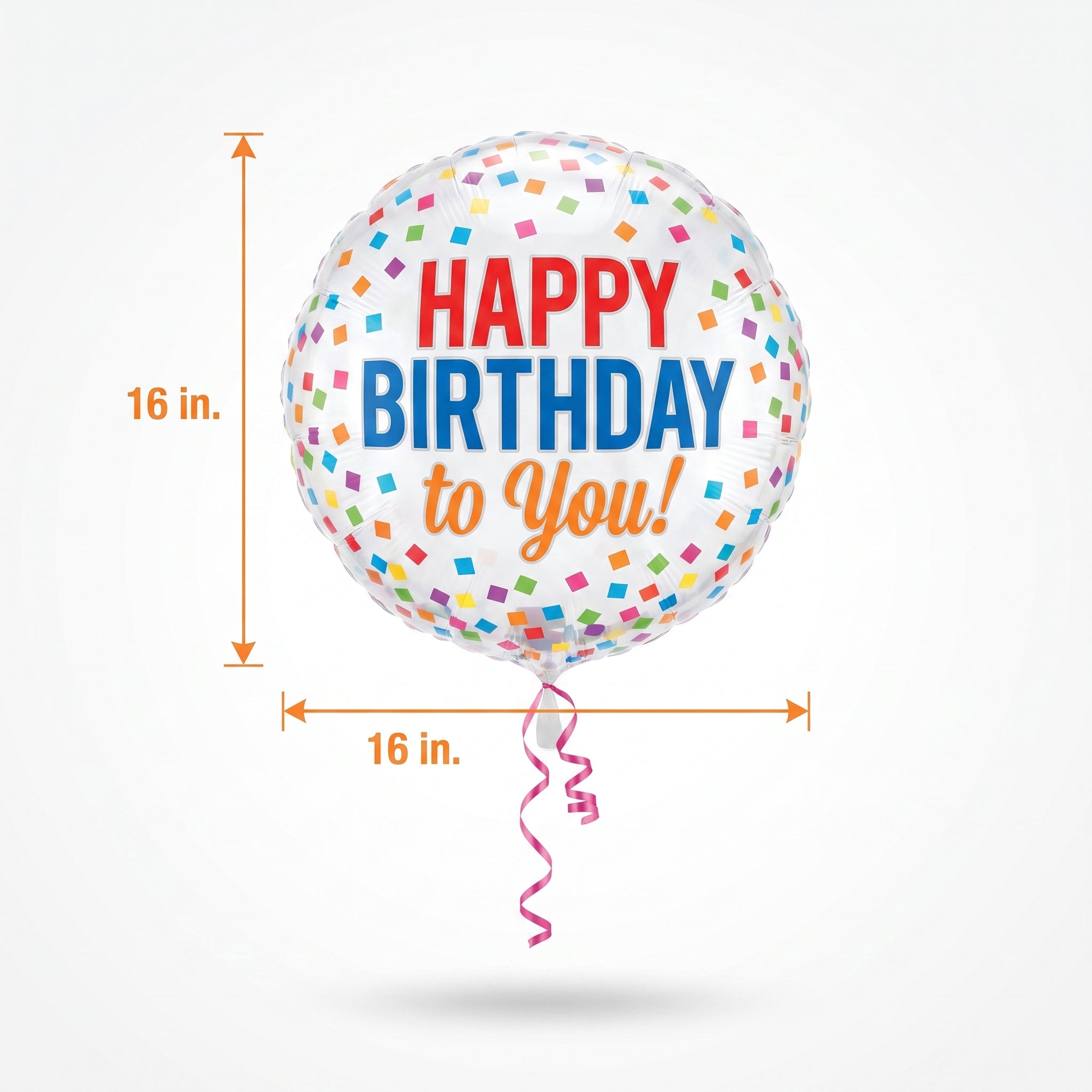 Vibrant Confetti Orbz Birthday Balloon
