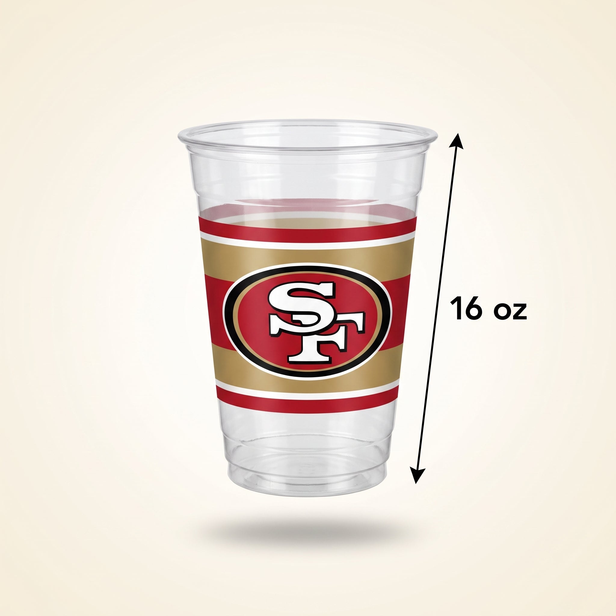 San Francisco 49ers NFL Plastic Cups, 25-Pack