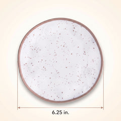 Rose Gold Trim Melamine Appetizer Plate - 6.25"