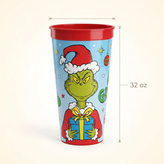32 oz Christmas Grinch Plastic Tumbler