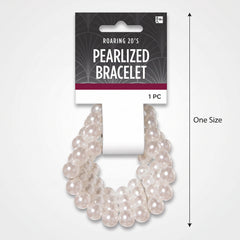 Multi-Strand Faux Pearl Bracelet - Elegant Costume Accessory