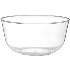 Trend Glass Look Silver Plastic Bowls | 10 Count