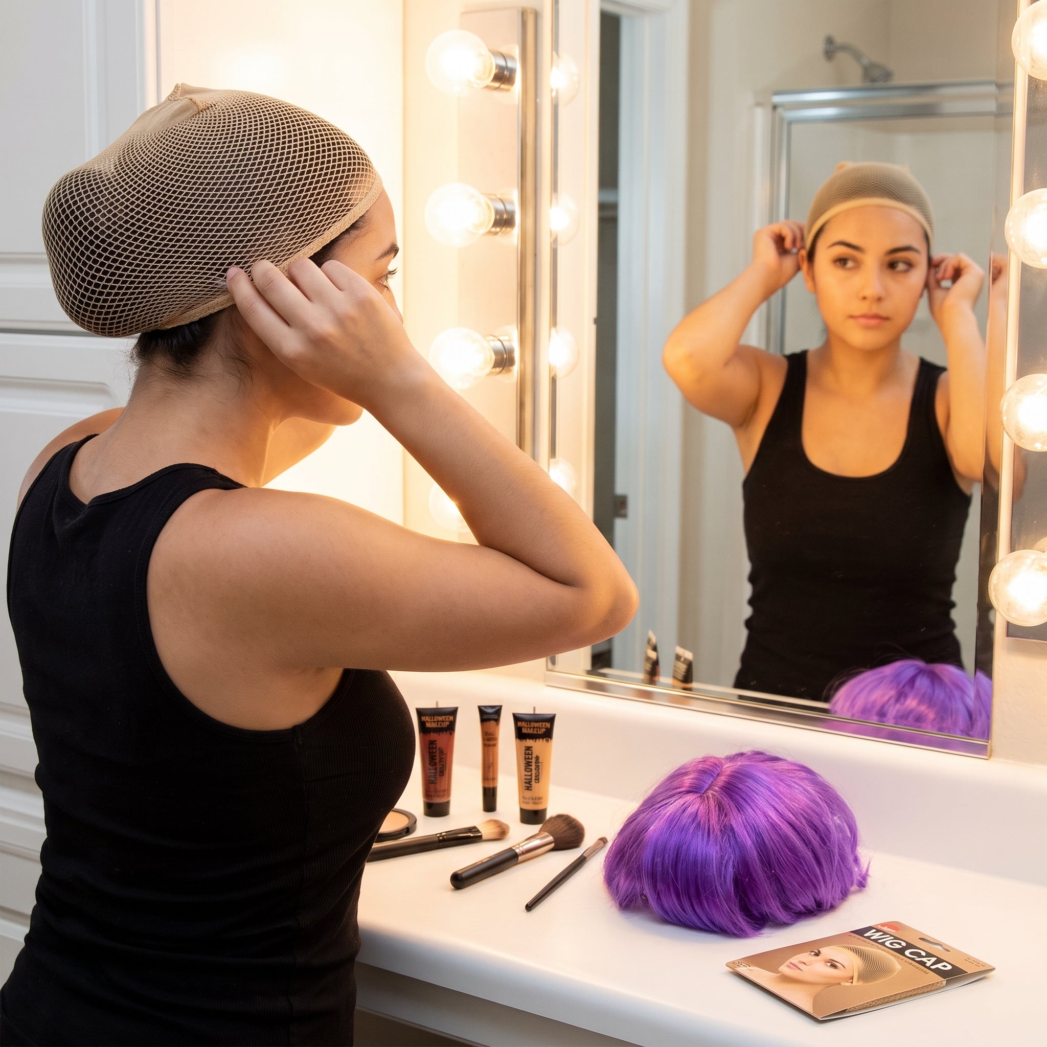 Breathable Wig Cap - One Size, Perfect for Costumes