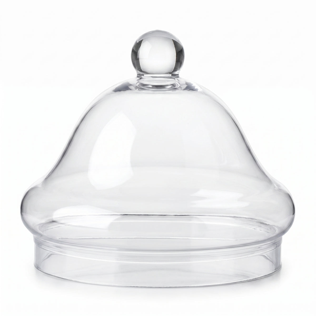Clear Bell-Shaped Plastic Apothecary Lid, 5-Inch