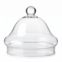 Clear Bell-Shaped Plastic Apothecary Lid, 5-Inch