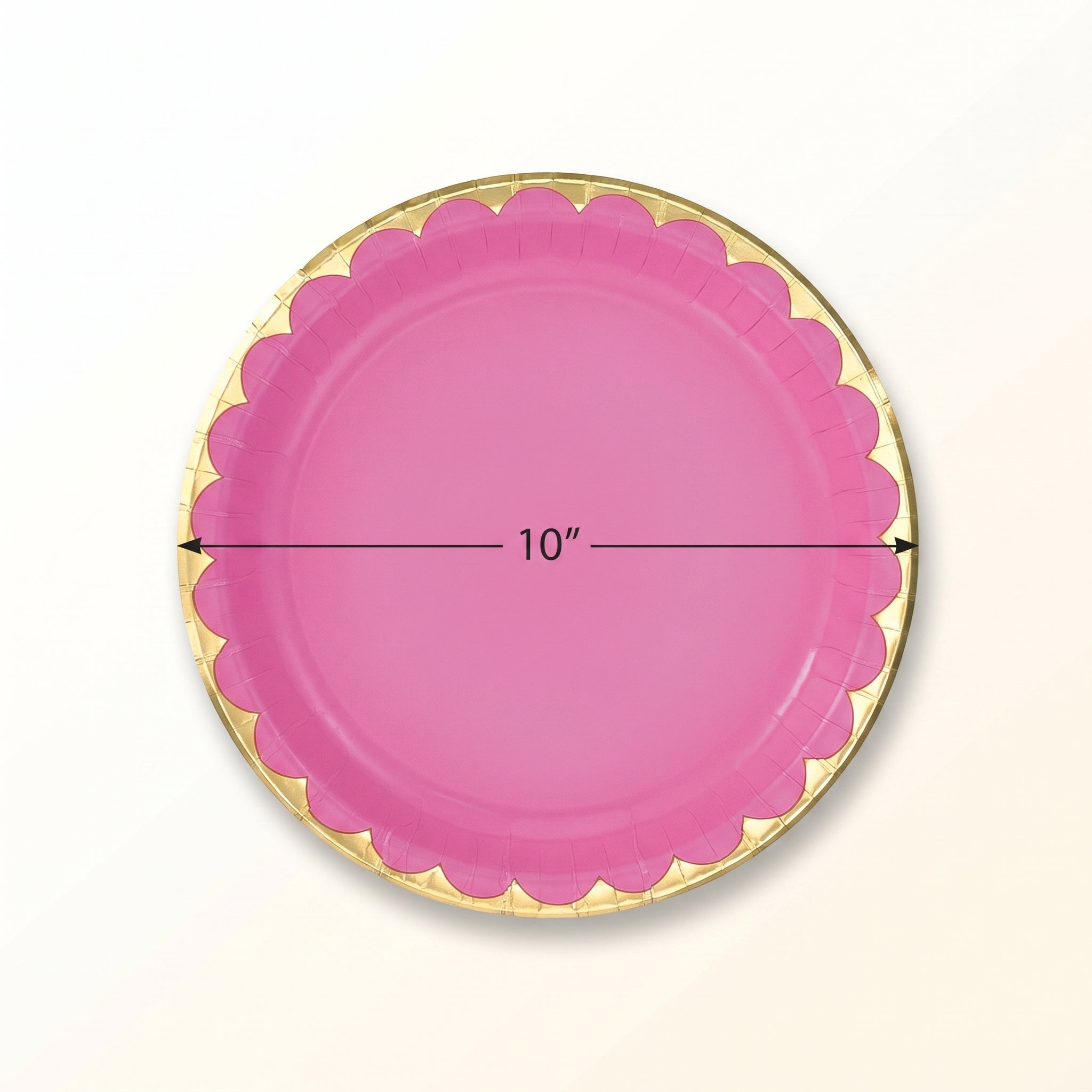 Bright Pink 10" Decorative Paper Plates