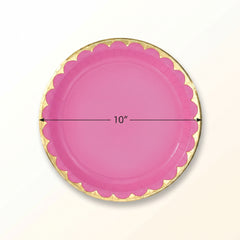 Bright Pink 10" Decorative Paper Plates