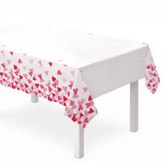 Valentine's Day Heart Party Plastic Table Cover