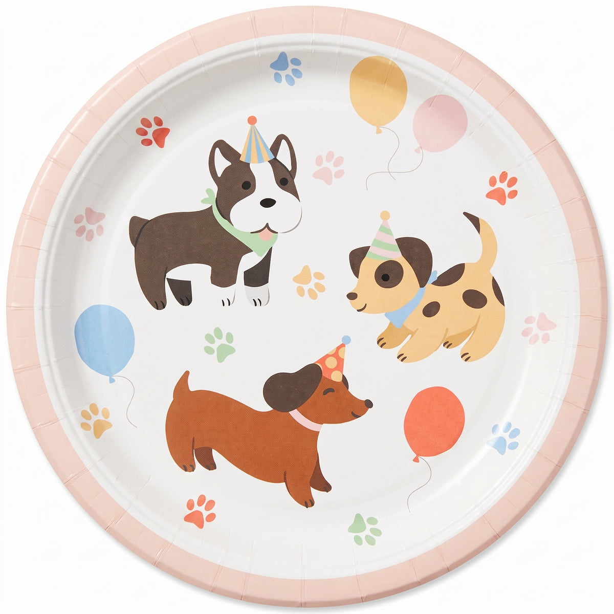 Paw-ty Pups 9" Round Paper Plates