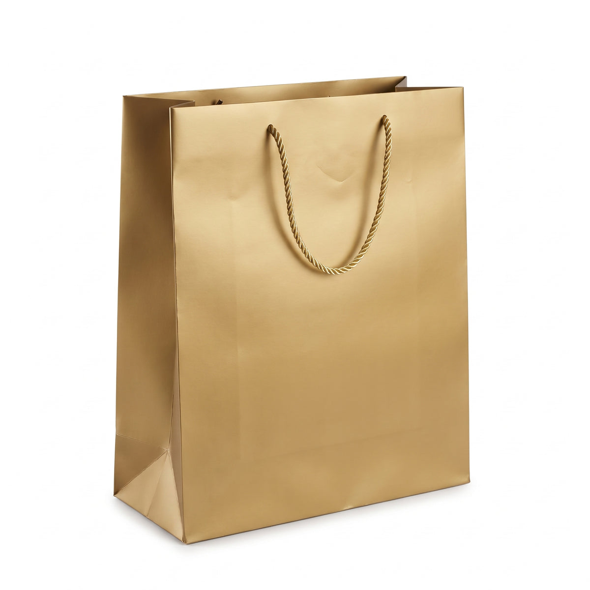 XL Gold Matte Gift Bag - Elegant Metallic Finish