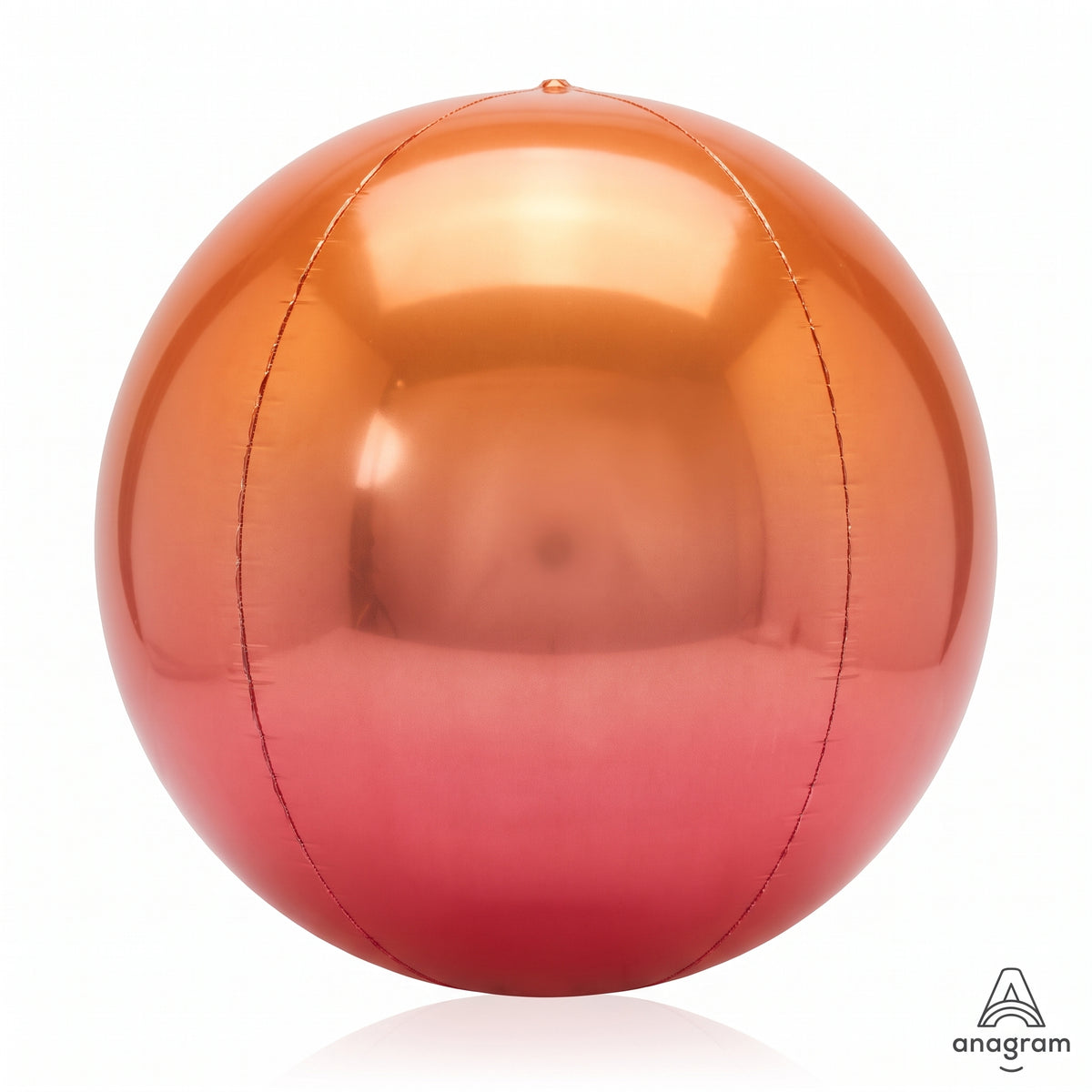 Radiant Red/Orange Ombre Orbz Foil Balloon