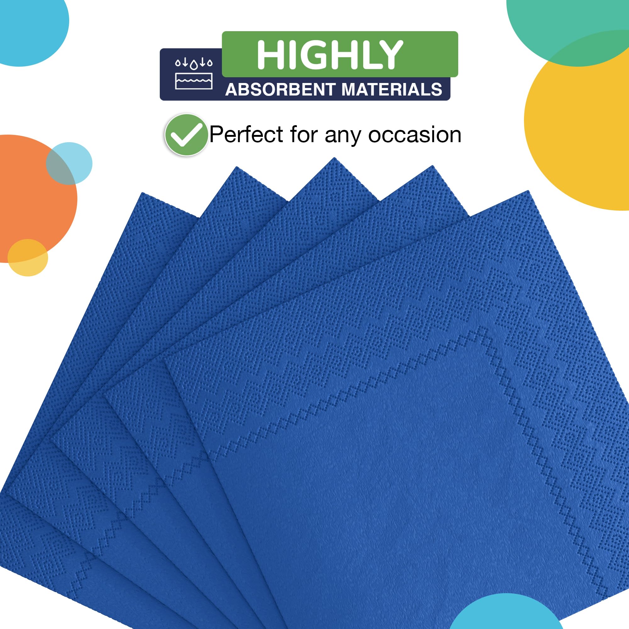 Unleashed - Dark Blue Luncheon Napkins - 50 Ct.