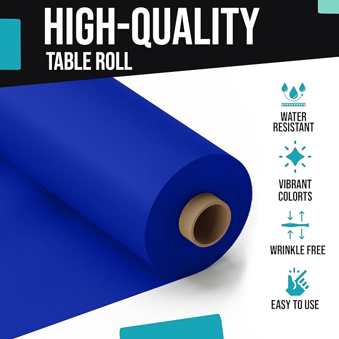 40 In. x 100 Ft. Dark Blue Table Roll