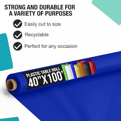 40 In. x 100 Ft. Dark Blue Table Roll