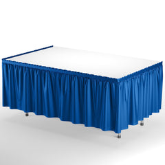 Dark Blue Plastic Table Skirt