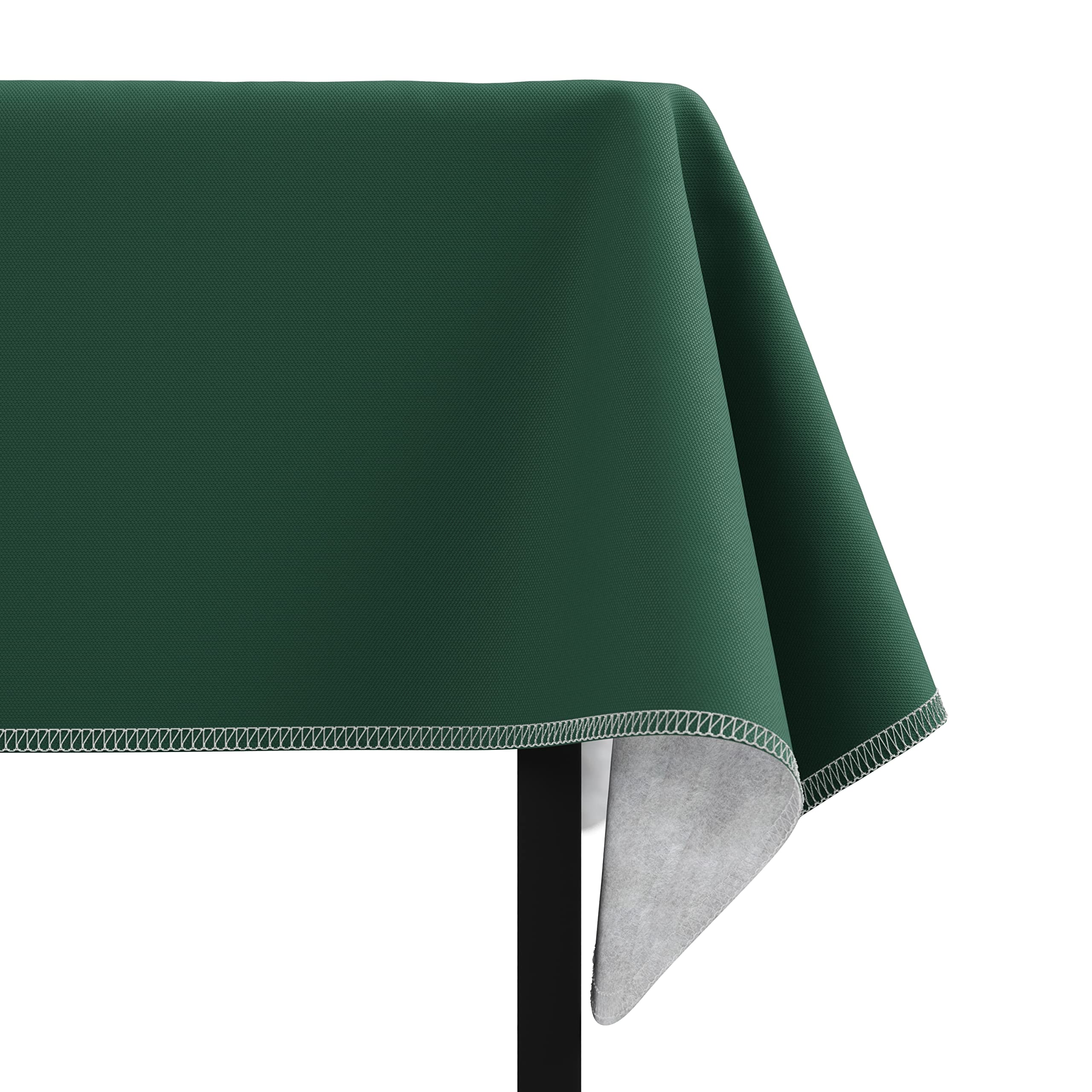 Dark Green Flannel Backed Table Cover 70 In. Round