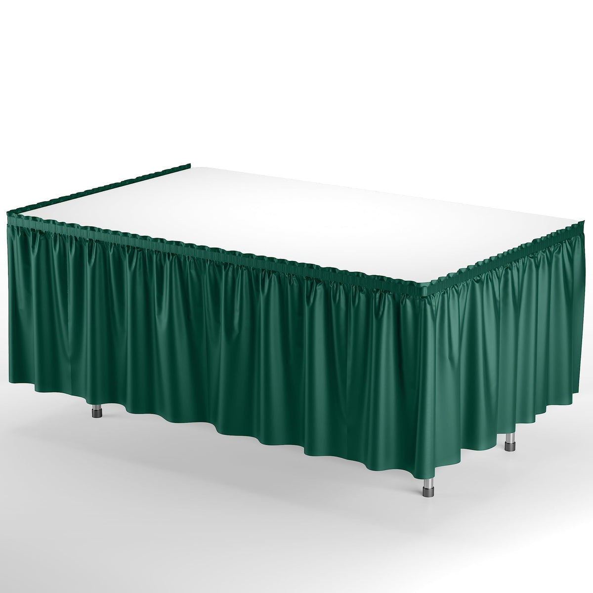 Dark Green Plastic Table Skirt