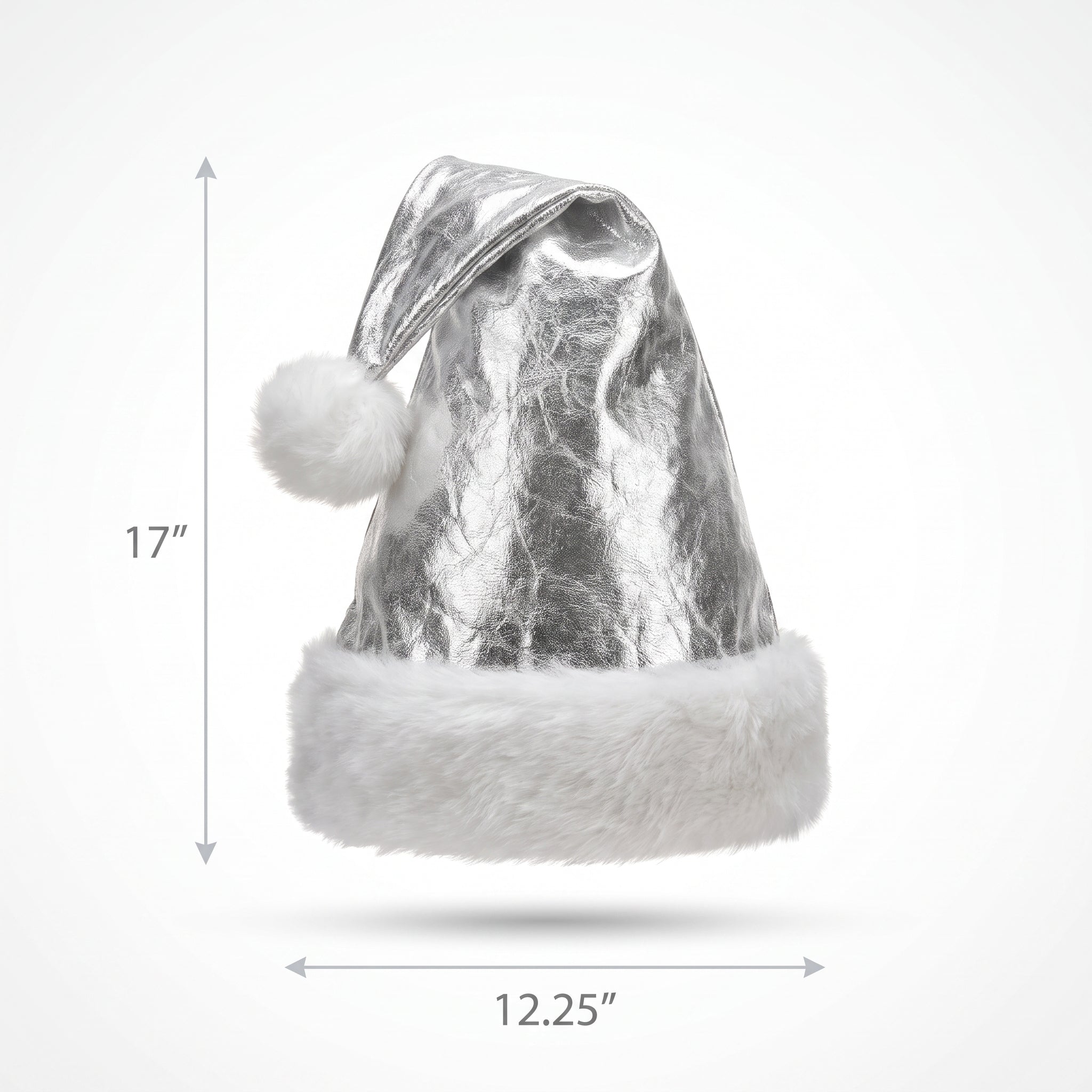 Shimmering Silver Santa Hat