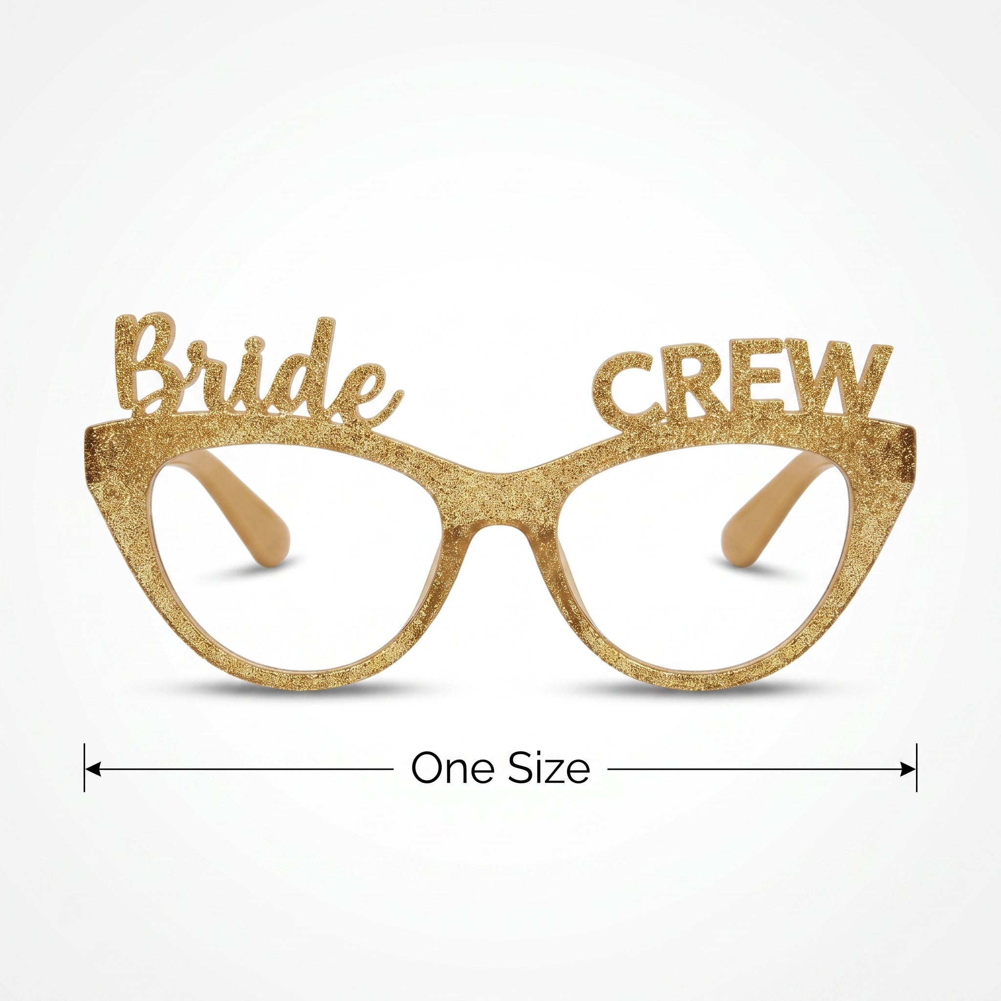 "Bride Crew" Glitter Cat Eye Glasses - Bachelorette Party Accessory (6ct)