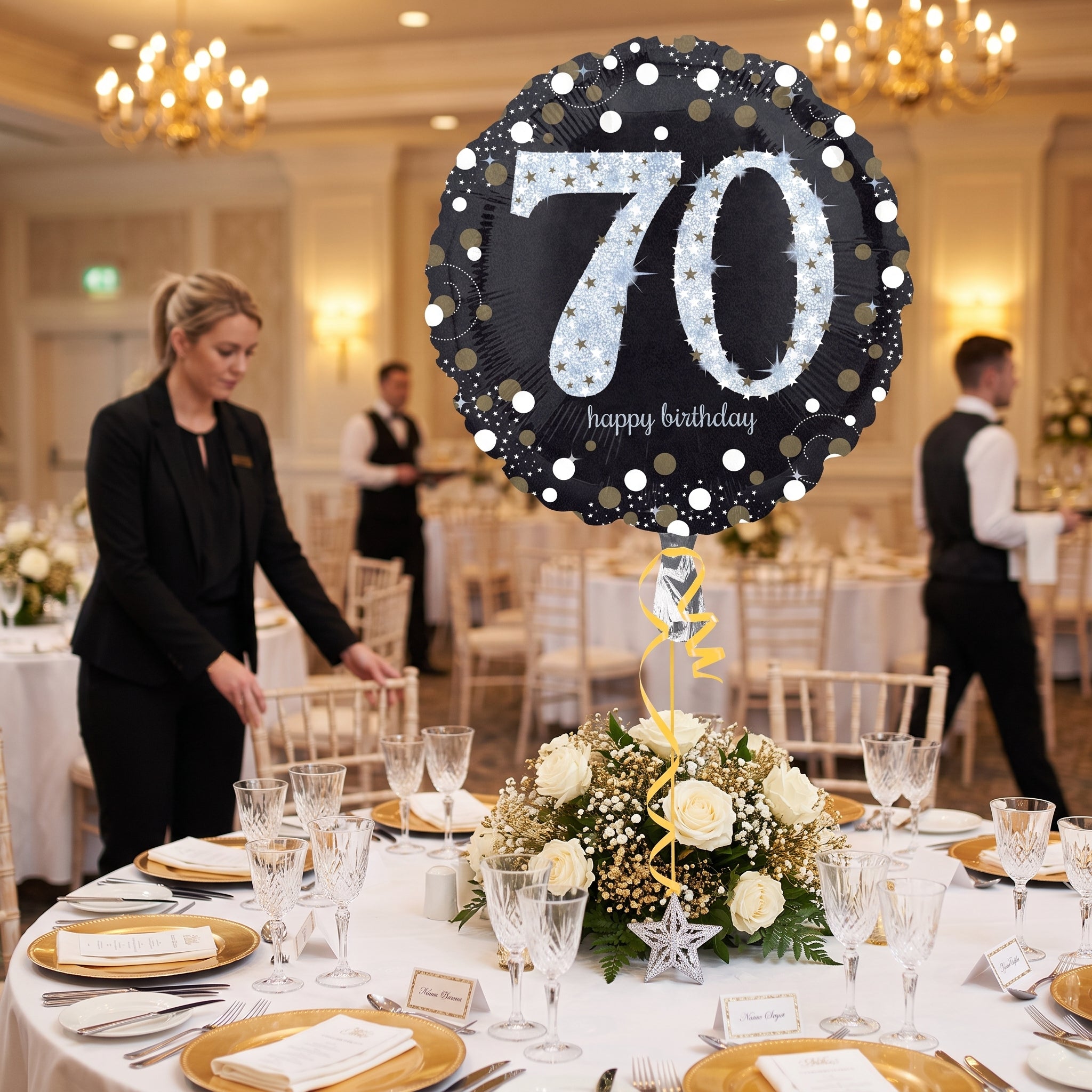 Sparkling 70th Birthday Foil Balloon