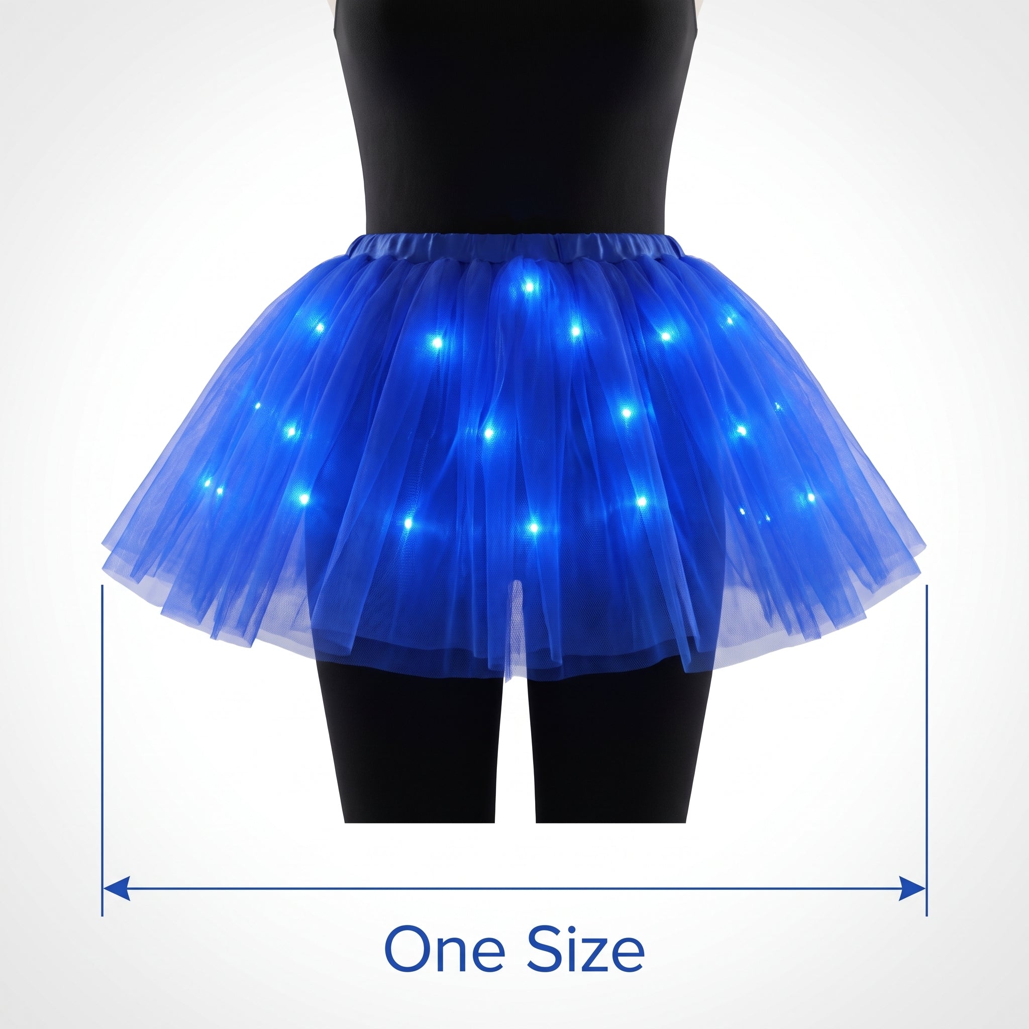 Radiant Royal Blue Light-Up Tutu for Adults
