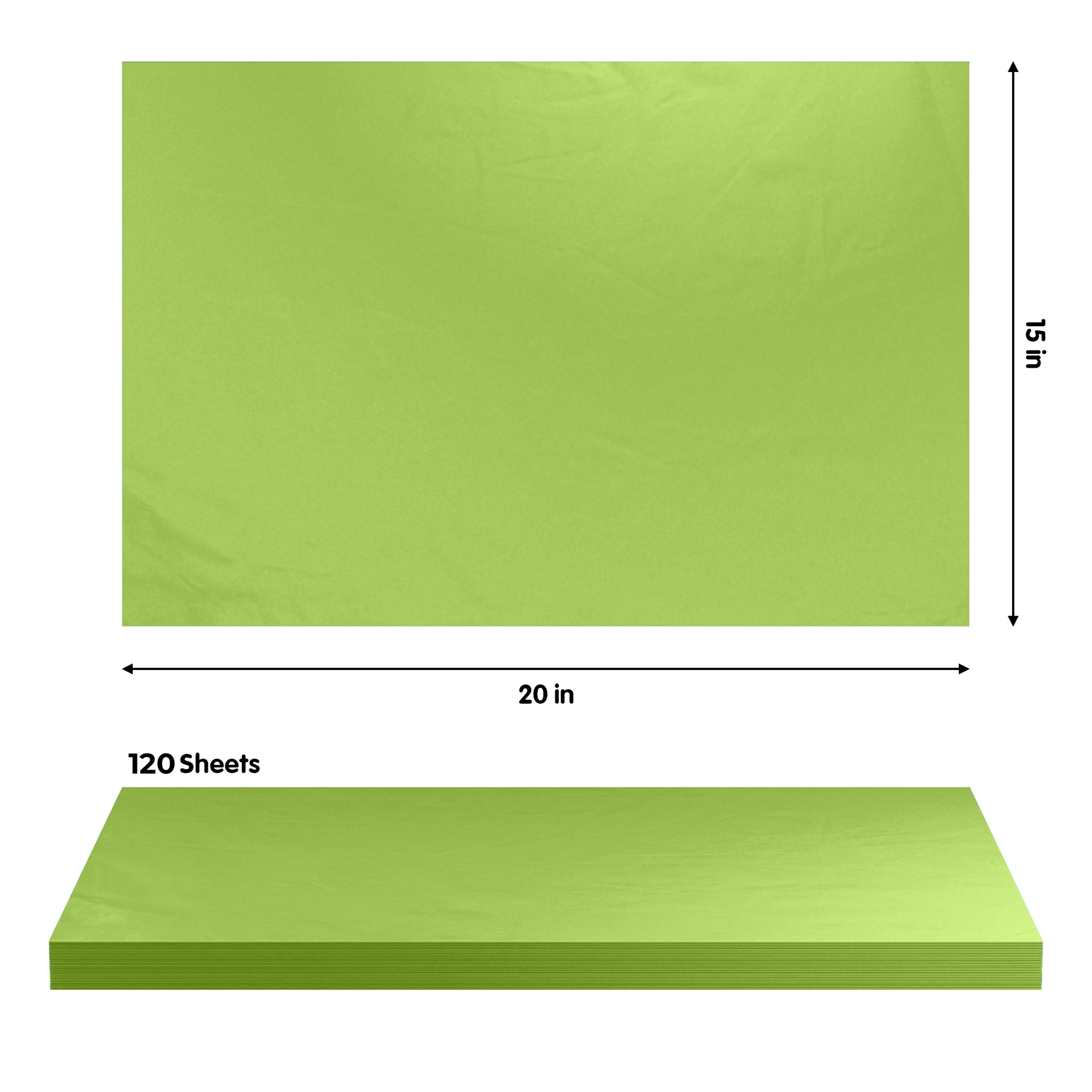 Lime Tissue Paper 15 In. x 20 In. | 120 Sheets