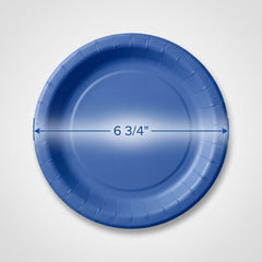 Royal Blue 6.75" Round Paper Plates